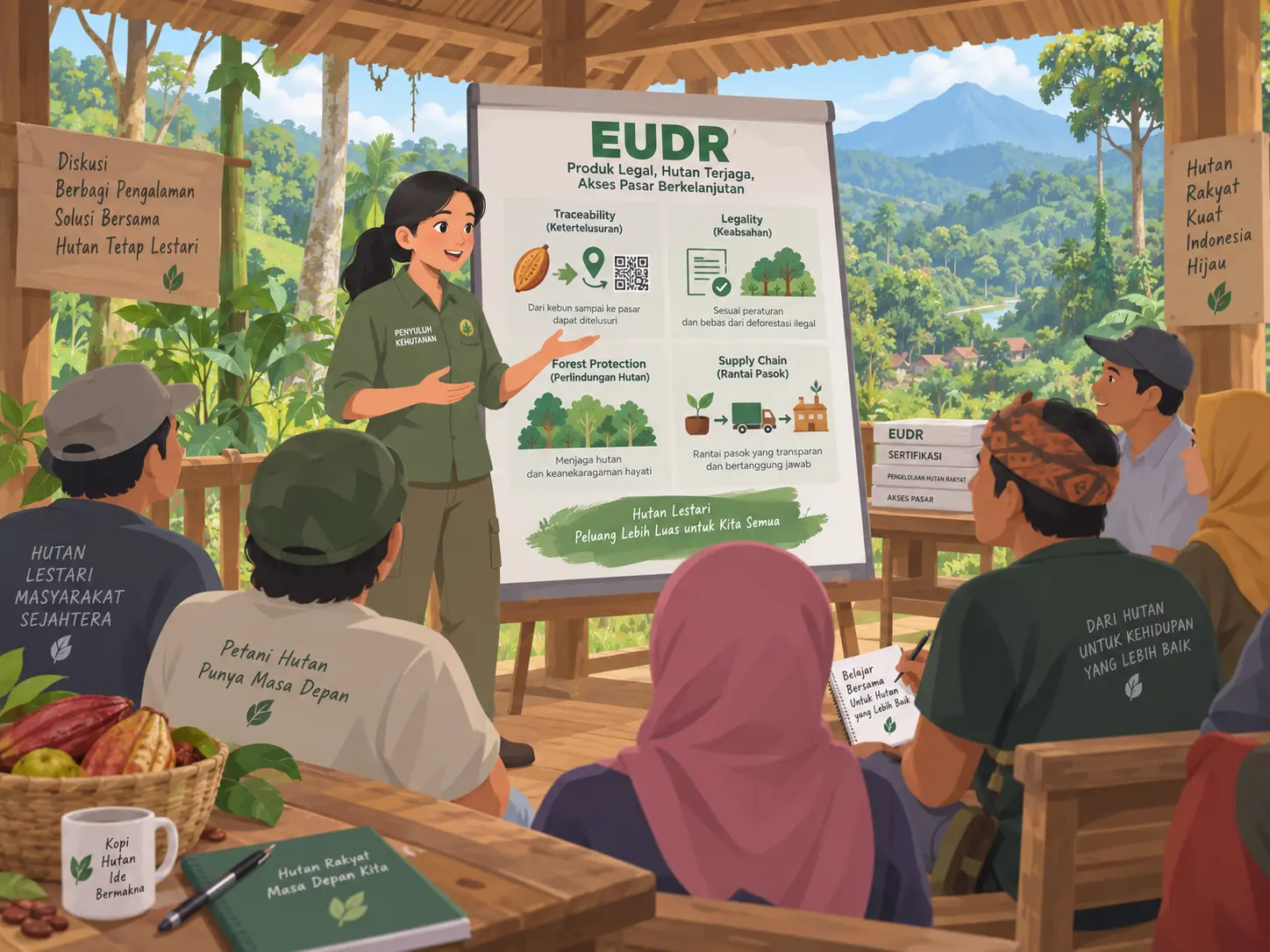 Pelatihan traceability dan EUDR bersama pemilik hutan rakyat